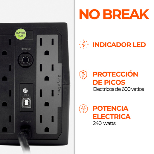 No Break Inteligente RadioShack 600VA Negro No Break Inteligente RadioShack 600VA Negro