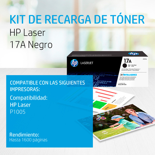 Tóner HP 17A 1600 páginas Negro Tóner HP 17A 1600 páginas Negro