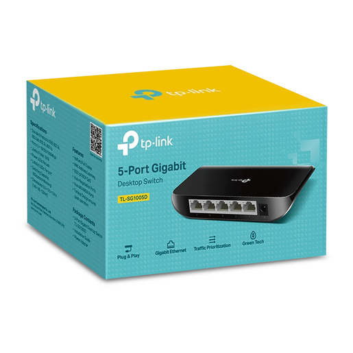 Switch TP Link TL SG1005D / Negro / 5 puertos Switch TP Link TL SG1005D / Negro / 5 puertos