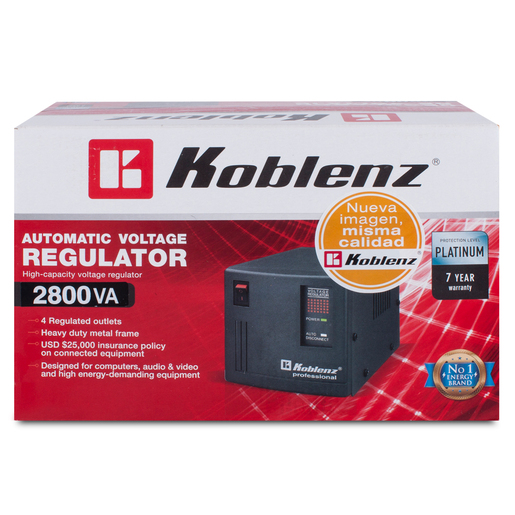 Regulador Profesional ER-2800 Koblenz 4 contactos/2800 VA