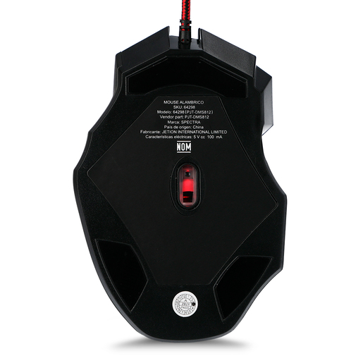 Mouse Gamer Óptico PJT-DMS812 Spectra Alámbrico
