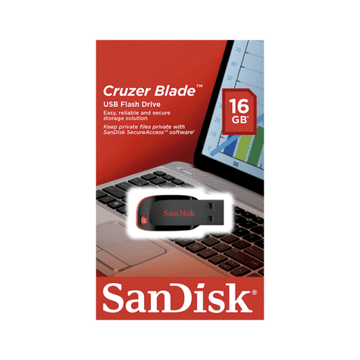 Memoria USB Cruzer Blade Sandisk / 16 gb / Negro