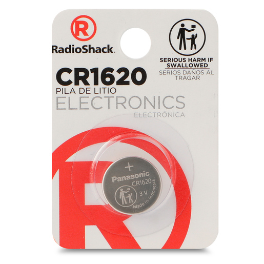 Pila de Litio RadioShack 3v CR1620 1 pieza Pila de Litio RadioShack 3v CR1620 1 pieza