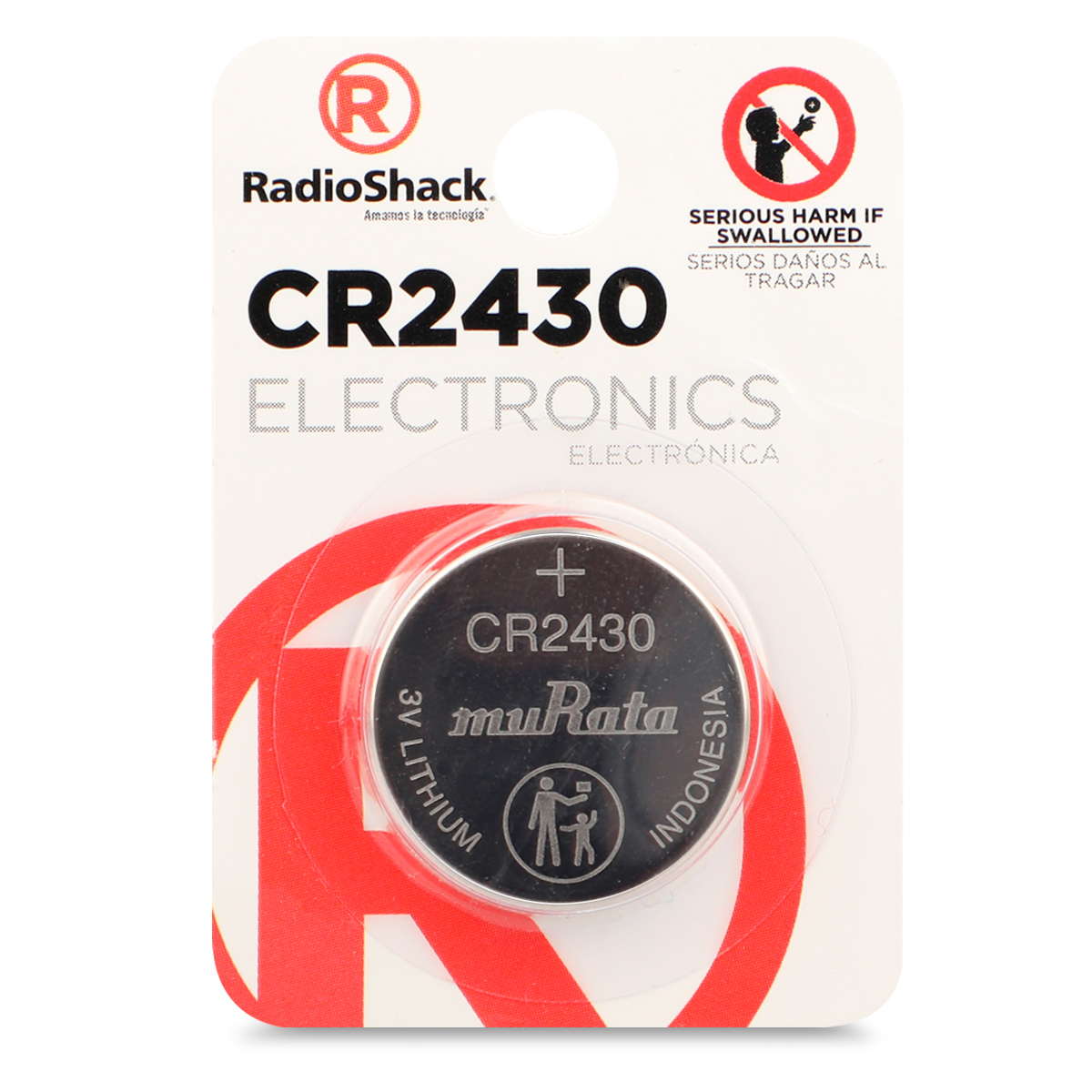 Pila Botón de Litio CR2430 RadioShack, Pilas Litio, Pilas y Baterías, Originales RadioShack, Todas, Categoría