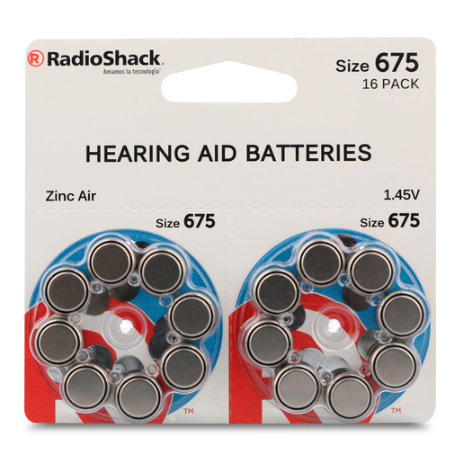 Pila Auditiva de Zinc Air 675 RadioShack / 16 piezas Pila Auditiva de Zinc Air 675 RadioShack / 16 piezas