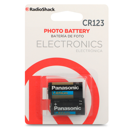 Pilas Foto de Litio CR123 RadioShack / 2 piezas