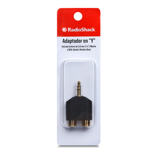 Adaptador de Audio Auxiliar 3.5 mm a RCA RadioShack / Negro