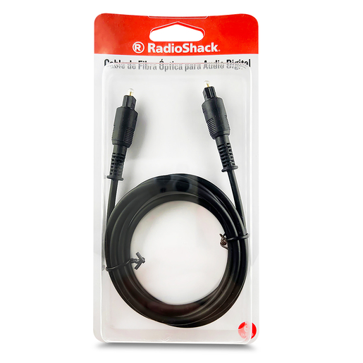 Cable de Fibra Óptica para Audio Digital RadioShack / 1.8 m / Plástico /  Negro, Cables y Adaptadores de Video, TV y Video, Originales RadioShack, Todas, Categoría