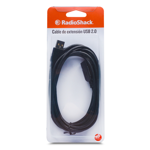Cable de Extensión USB RadioShack 3 m Plástico Negro