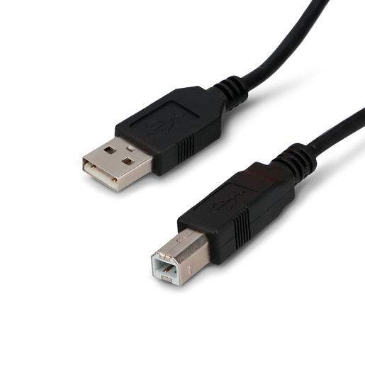 Cable USB A a USB B RadioShack / 1.82m / Plástico / Negro Cable USB A a USB B RadioShack / 1.82m / Plástico / Negro