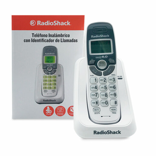 Teléfono Inalámbrico con Identificador RadioShack RS6114 / Blanco