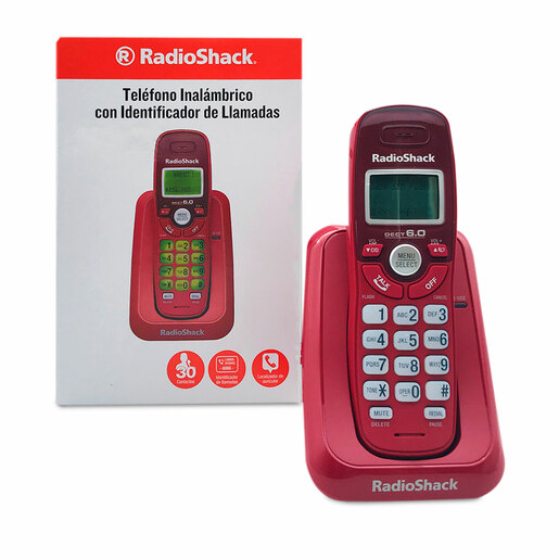 Teléfono Inalámbrico con Identificador de Llamadas RadioShack Rojo Teléfono Inalámbrico con Identificador de Llamadas RadioShack Rojo