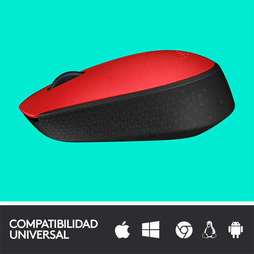Mouse Inalámbrico Logitech M170 / Rojo / USB Mouse Inalámbrico Logitech M170 / Rojo / USB
