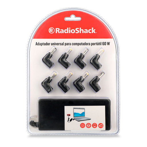 Cargador Universal para Laptop RadioShack / 2 Puertos USB / 60 W / Negro
