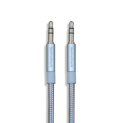 Cable Auxiliar 3.5 mm RadioShack / 90 cm / Metal / Plata