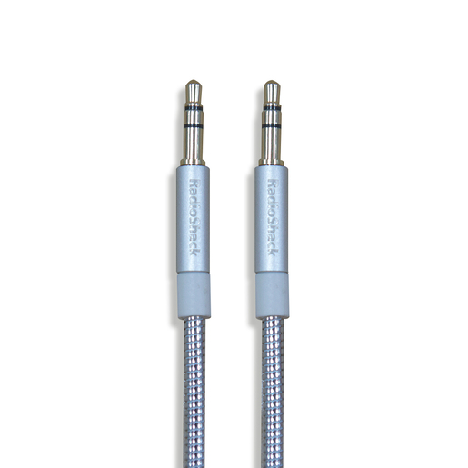 Cable Auxiliar 3.5 mm RadioShack 90 cm Plata Cable Auxiliar 3.5 mm RadioShack 90 cm Plata