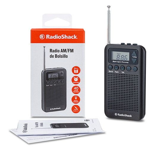 Radio Despertador de Bolsillo RadioShack / Negro