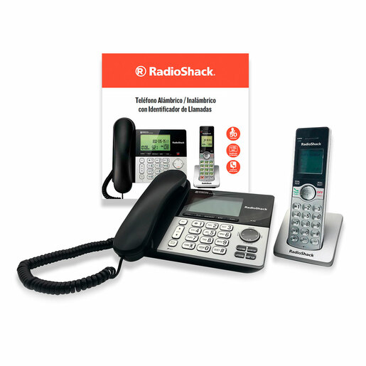 Teléfono Inalámbrico y Alámbrico con Identificador RadioShack CS6949 / Plata