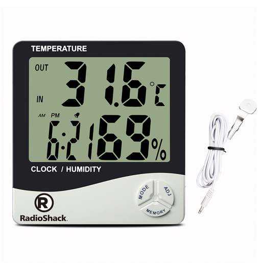 Termómetro Reloj Despertador RadioShack IX60752G / Blanco