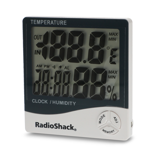 Termómetro Reloj Despertador RadioShack IX60752G / Blanco