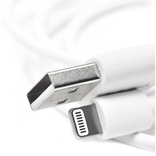 Cable USB a Lightning RadioShack / MFi / 91.4 cm / Plástico / Blanco