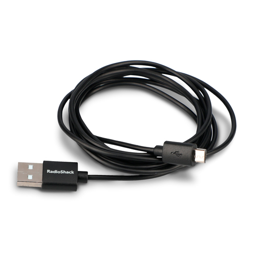 Cable USB a Micro USB RadioShack / 1.8 m / Plástico / Negro Cable USB a Micro USB RadioShack / 1.8 m / Plástico / Negro