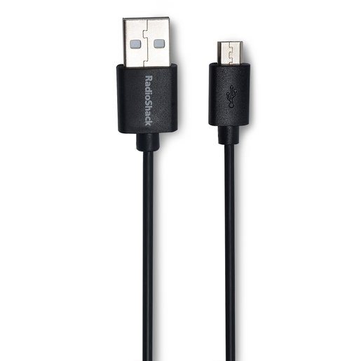 Cable USB a Micro USB RadioShack / 2.7 m / Plástico / Negro