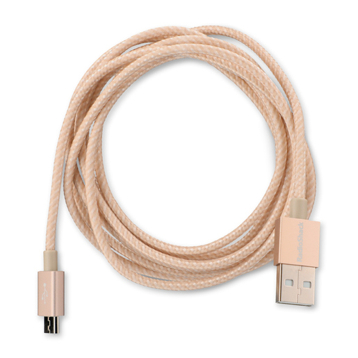 Cable USB a Micro USB RadioShack / 1.8 m / Trenzado / Oro Cable USB a Micro USB RadioShack / 1.8 m / Trenzado / Oro