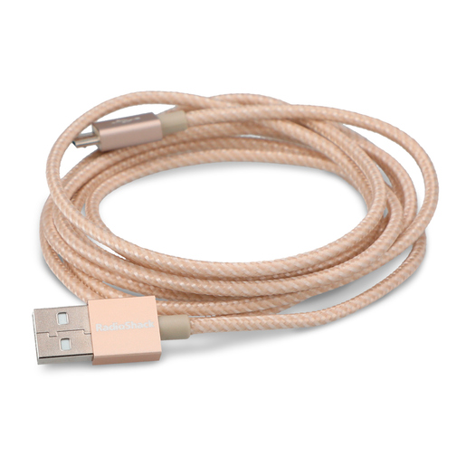 Cable USB a Micro USB RadioShack / 1.8 m / Trenzado / Oro