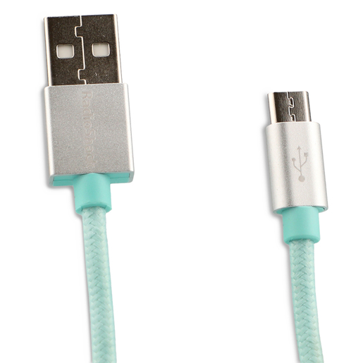 Cable USB a Micro USB RadioShack / 1.8 m / Trenzado / Menta Cable USB a Micro USB RadioShack / 1.8 m / Trenzado / Menta