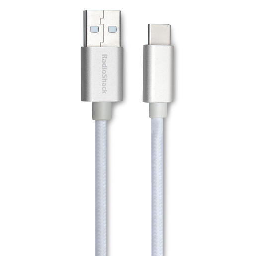 Cable USB a Tipo C RadioShack / 1.8 m / Plástico / Blanco