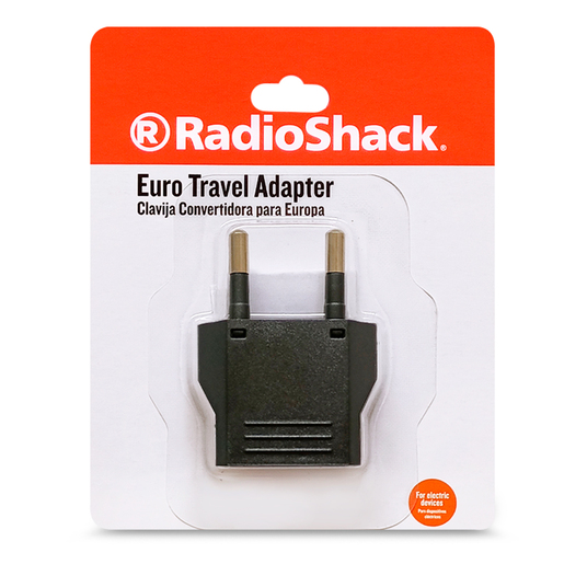 Adaptador para Clavija RadioShack Americana a Europea Negro Adaptador para Clavija RadioShack Americana a Europea Negro