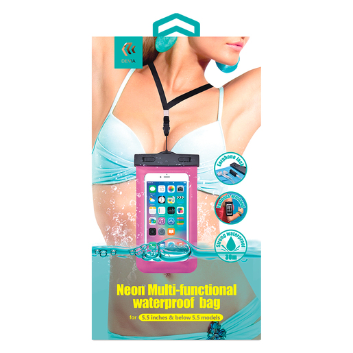 Funda Impermeable Sumergible para Celular Devia Strong Waterproof / Negro Funda Impermeable Sumergible para Celular Devia Strong Waterproof / Negro