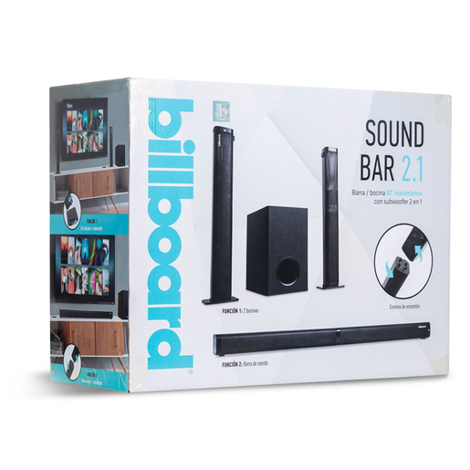 Barra de Sonido Bluetooth 2 en 1 Billboard BB S32064 / Negro