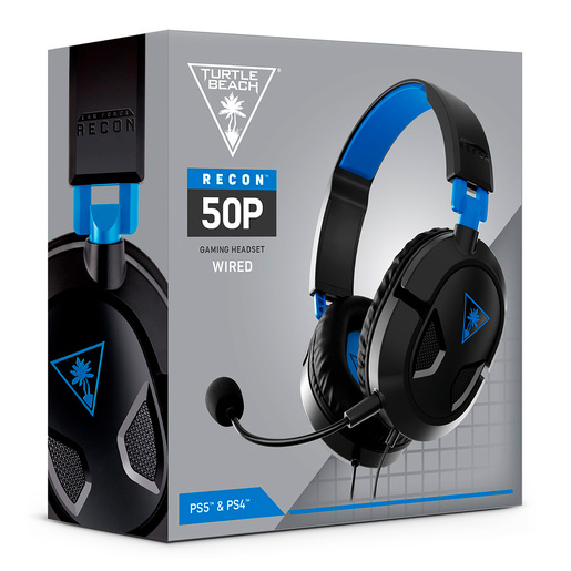 Audífonos Gamer Turtle Beach Recon 50P / PlayStation 5 / PlayStation 4 / Negro con azul