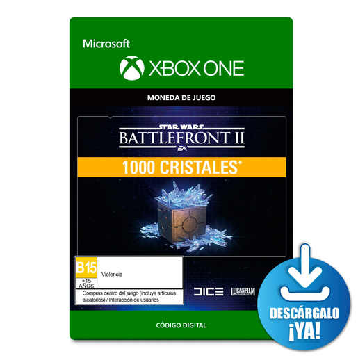 Star Wars Battlefront II 1000 Cristales Xbox One Descargable Star Wars Battlefront II 1000 Cristales Xbox One Descargable