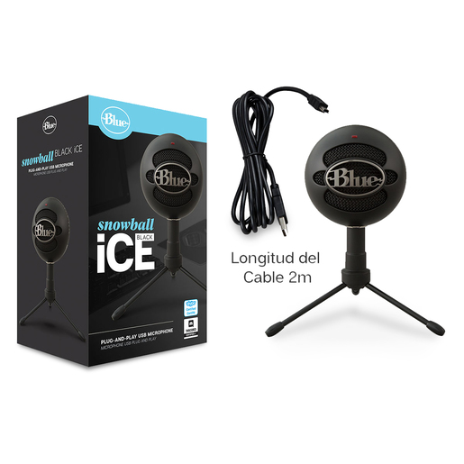Micrófono Profesional Blue Snowball iCE / Negro / USB