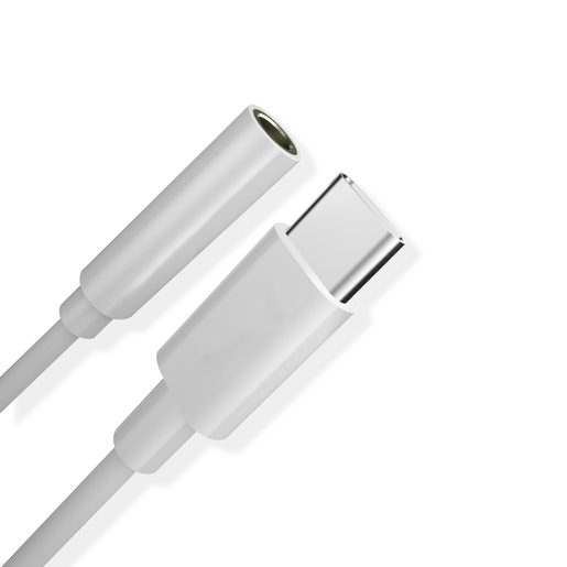 Adaptador USB Tipo C a 3 5 mm Celebrat D8 Blanco Adaptador USB Tipo C a 3 5 mm Celebrat D8 Blanco