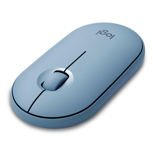 Mouse Inalámbrico Logitech Pebble M350 / Azul / USB
