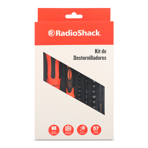 Set de Destornilladores RadioShack JM 6092A / Negro con naranja / 57 piezas